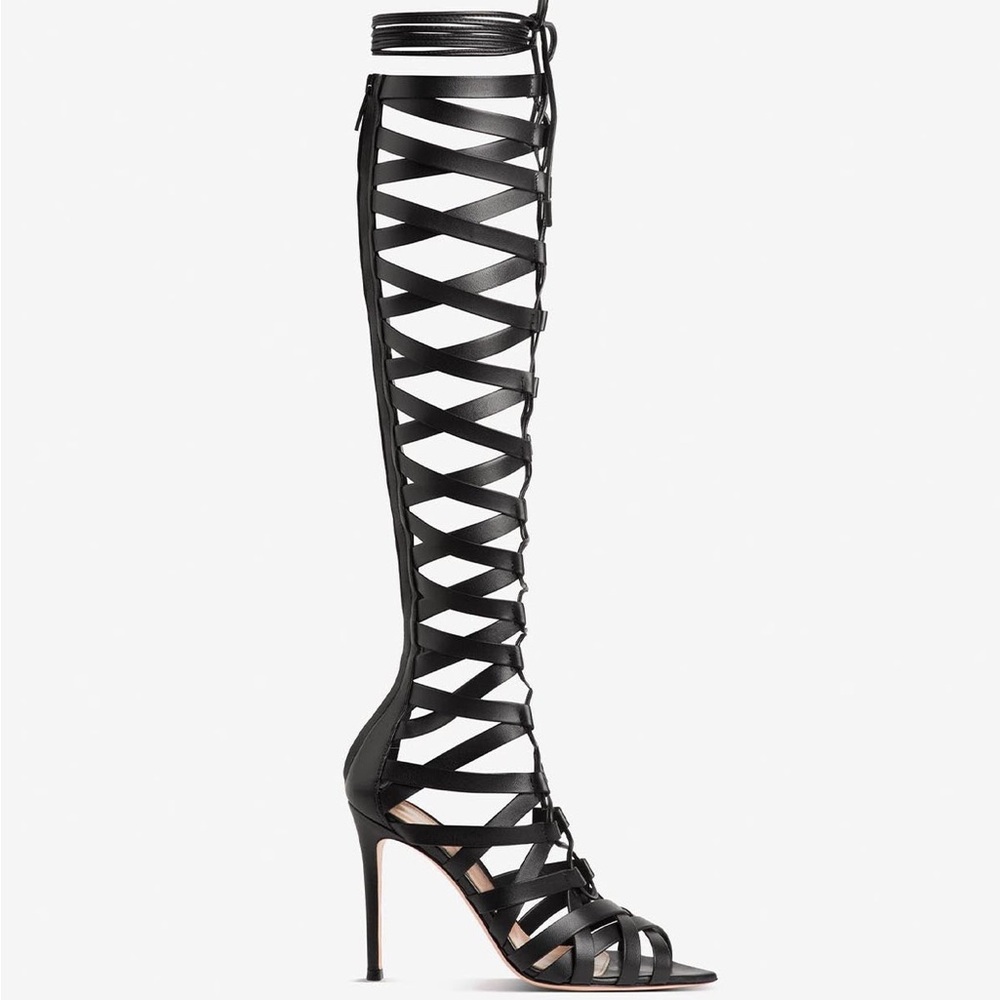 CATHERINE 105 KNEE-HIGH GLADIATOR BOOTS